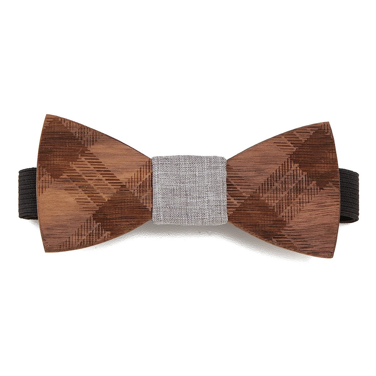 Etched Walnut Wooden Bow Tie | wood accessory | UncommonGoods