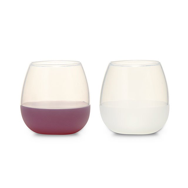 Silicone Wine Glass Set stemless wine glasses, outdoor dining