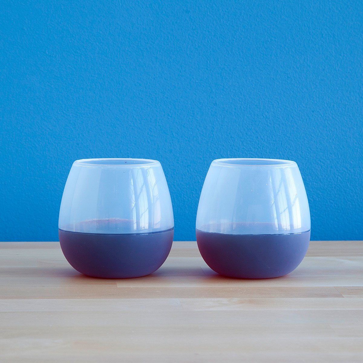 Silicone Wine Glass Set stemless wine glasses, outdoor dining