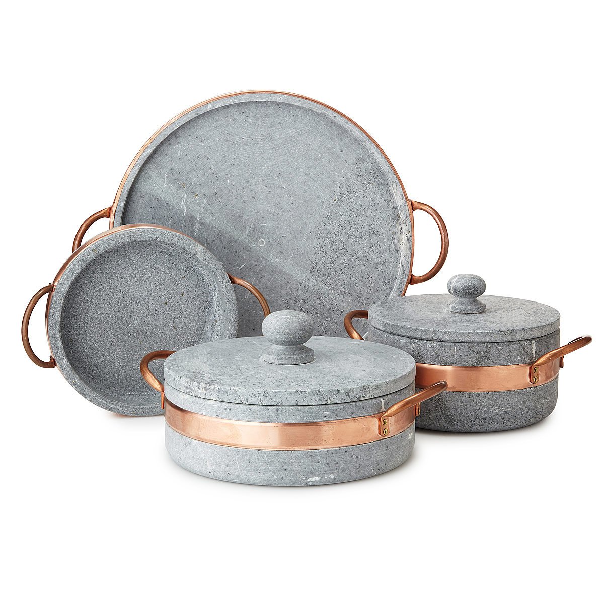 Soapstone Pot with Copper Handle soapstone dish, oven to table