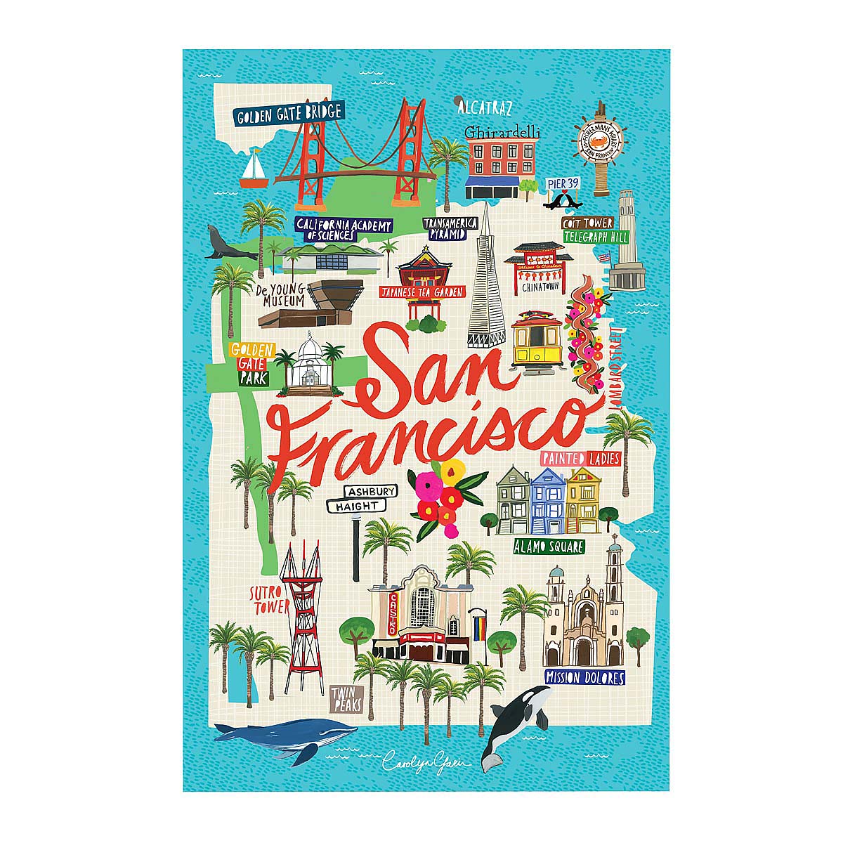 City Prints by Carolyn Gavin hand drawn city map