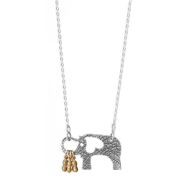 mother daughter elephant necklace