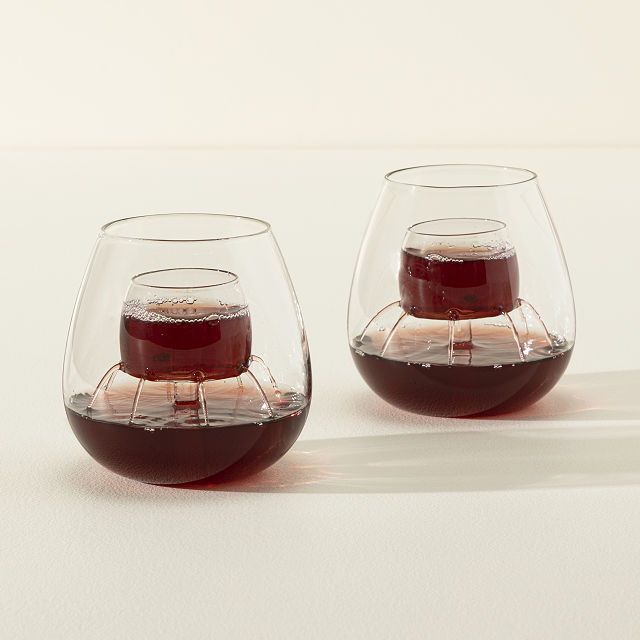 Stemless Aerating Wine Glasses - Set of 2