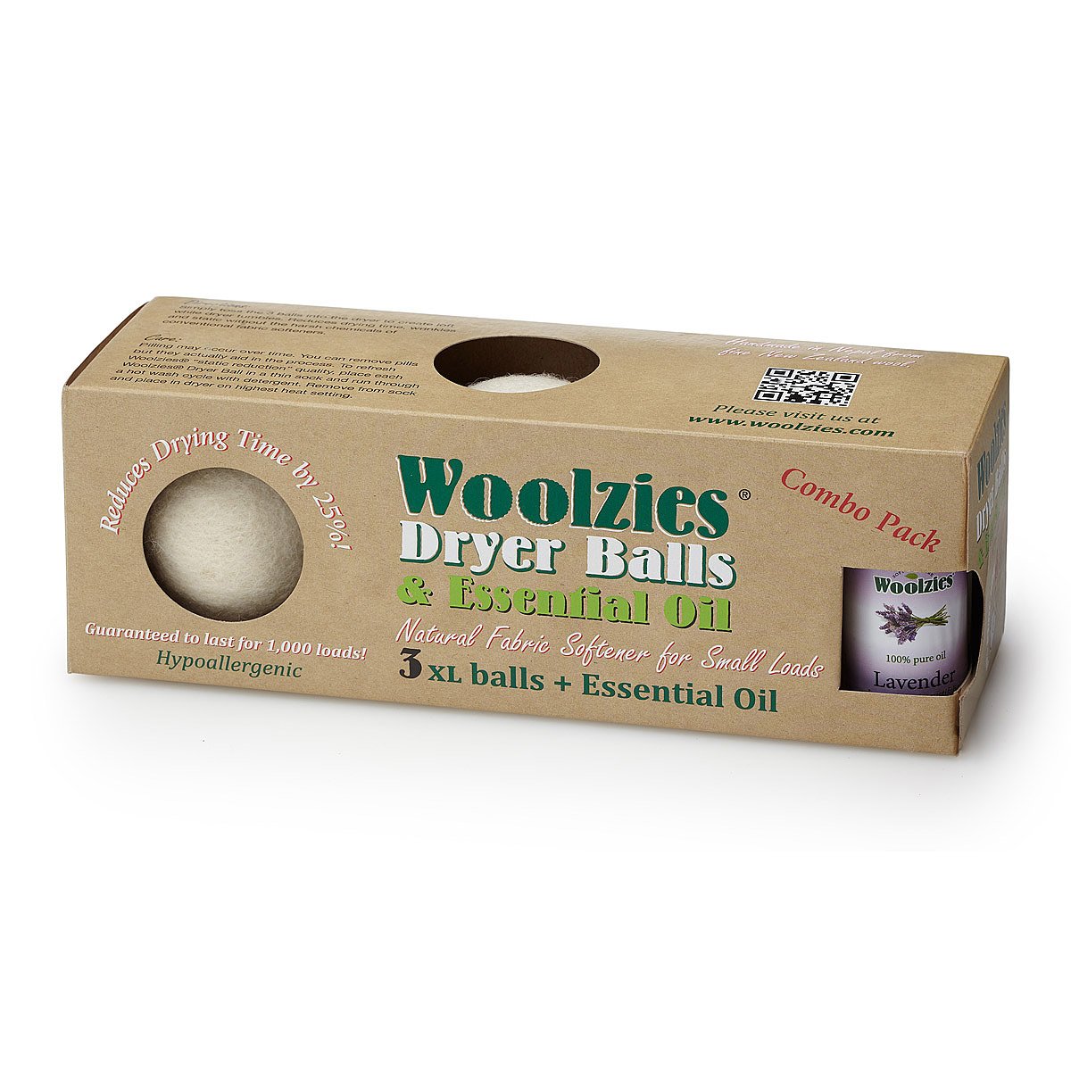 Woolzies Dryer Balls & Lavender Oil laundry accessories