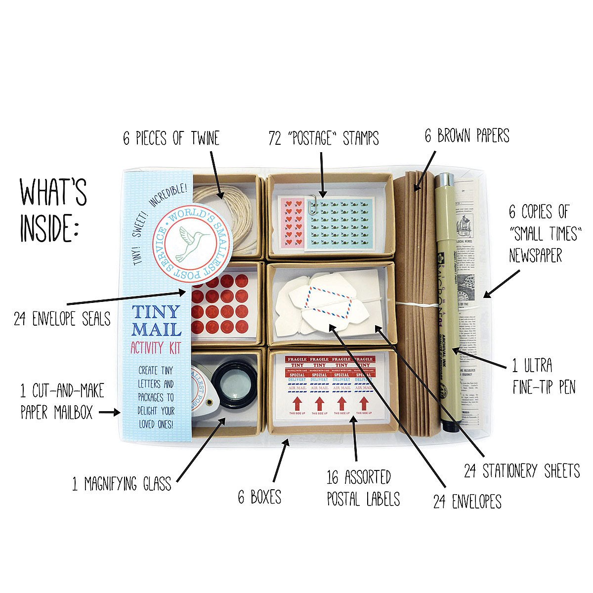 Tiny Mail Kit letter writing activity, game