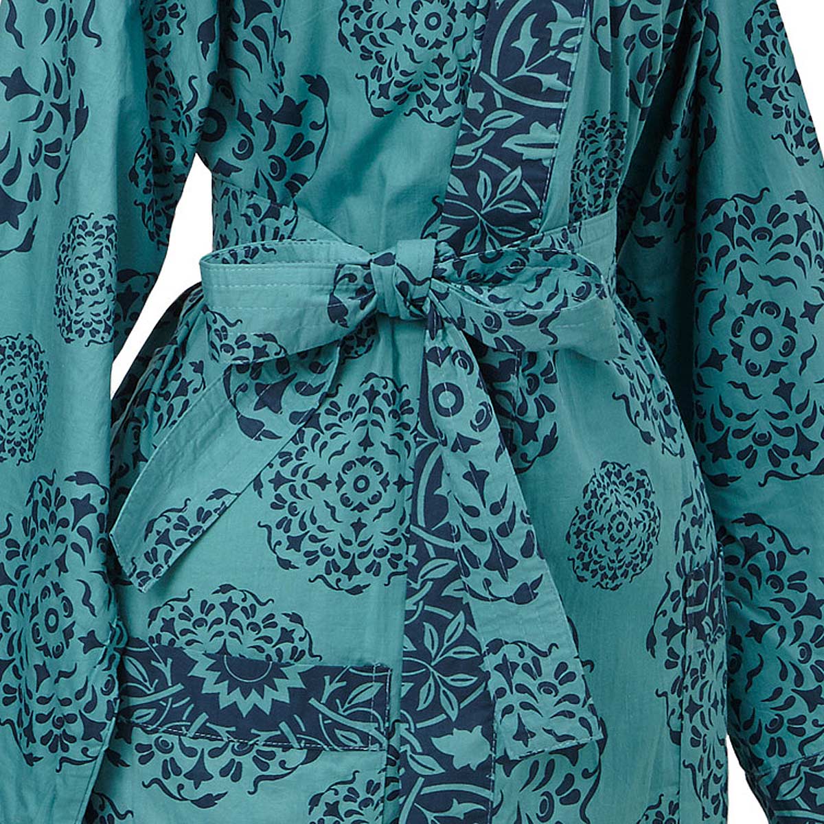 Teal Mandala Kimono Robe cotton robe
