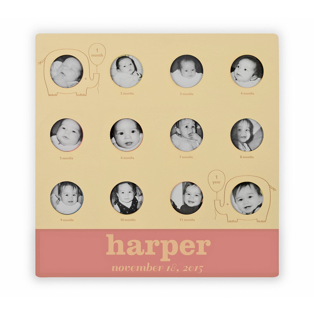Baby's First Year Personalized Frame Baby's first year, baby photo