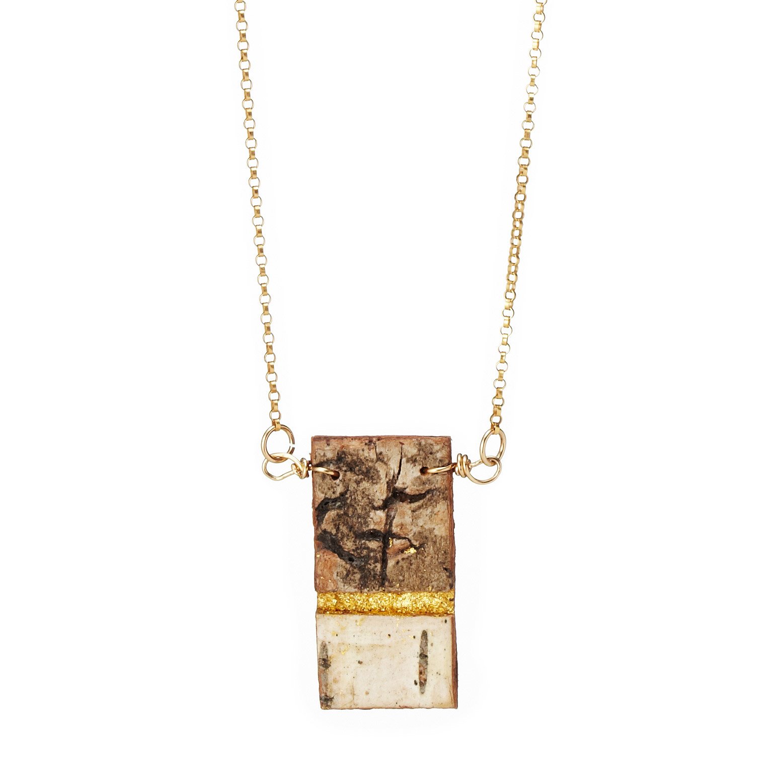 Gilded Bark Necklace | wood jewelry, gold necklace | UncommonGoods