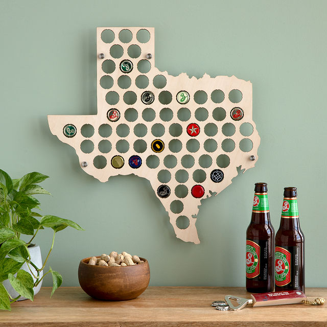 Beer Cap Holder Beer Cap Display Gift for Him Wedding Gift Fathers Day Unique Christmas Gift United States Beer Cap Map USA