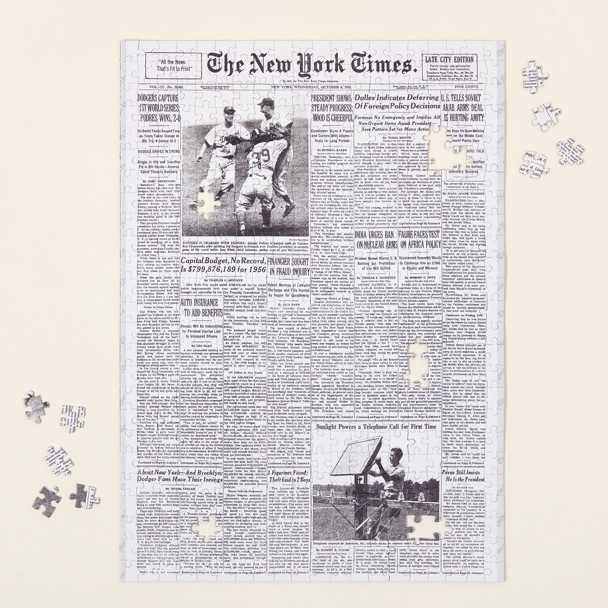 New York Times Custom Front Page Puzzle Front Page History Puzzle 