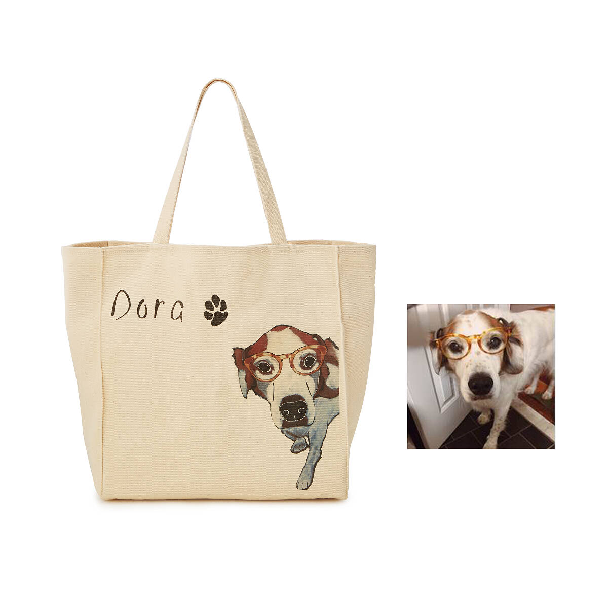 Picture Your Pet Custom Tote Bag | pet tote, dog bag | UncommonGoods