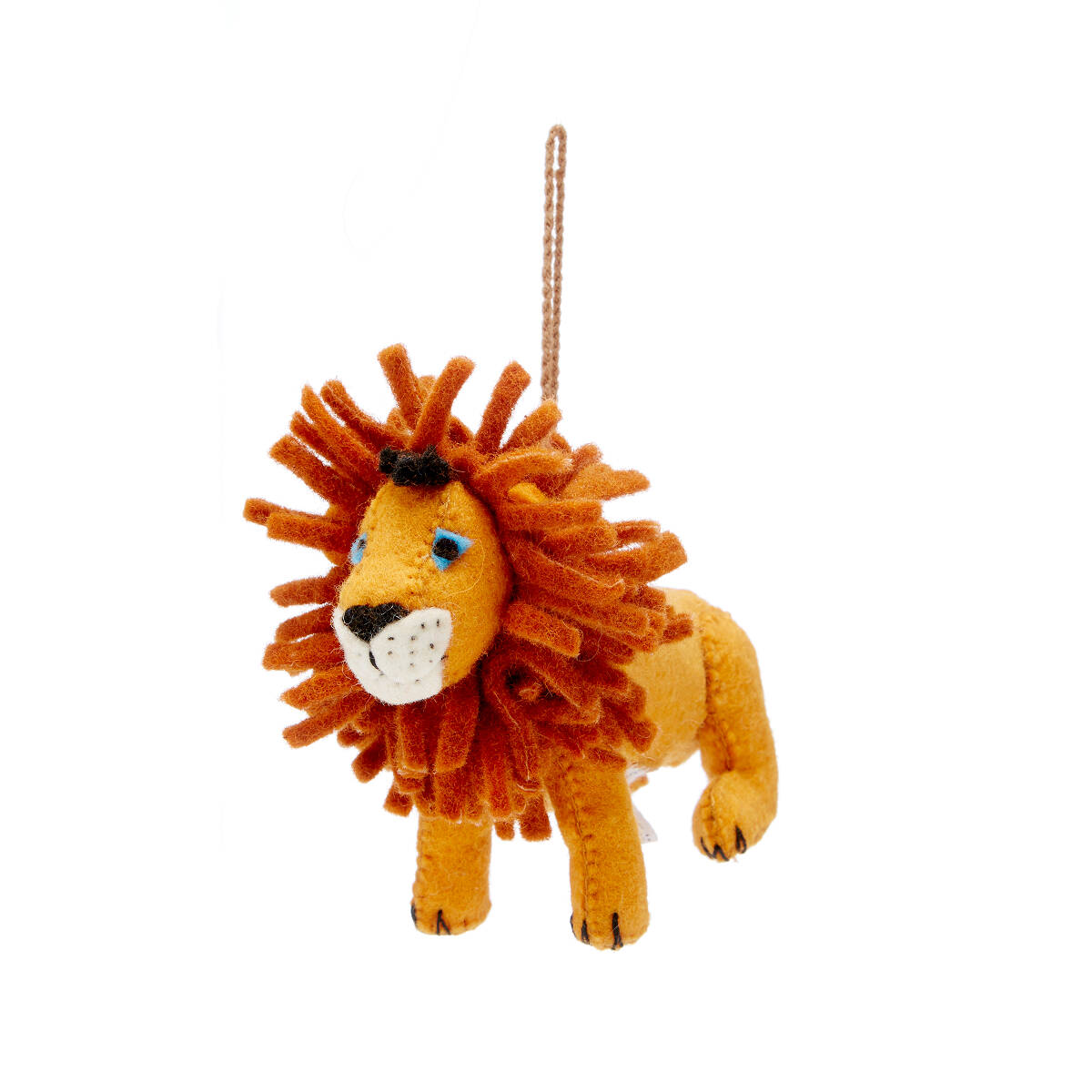 Felted Lion Ornament Handmade Animal Ornament