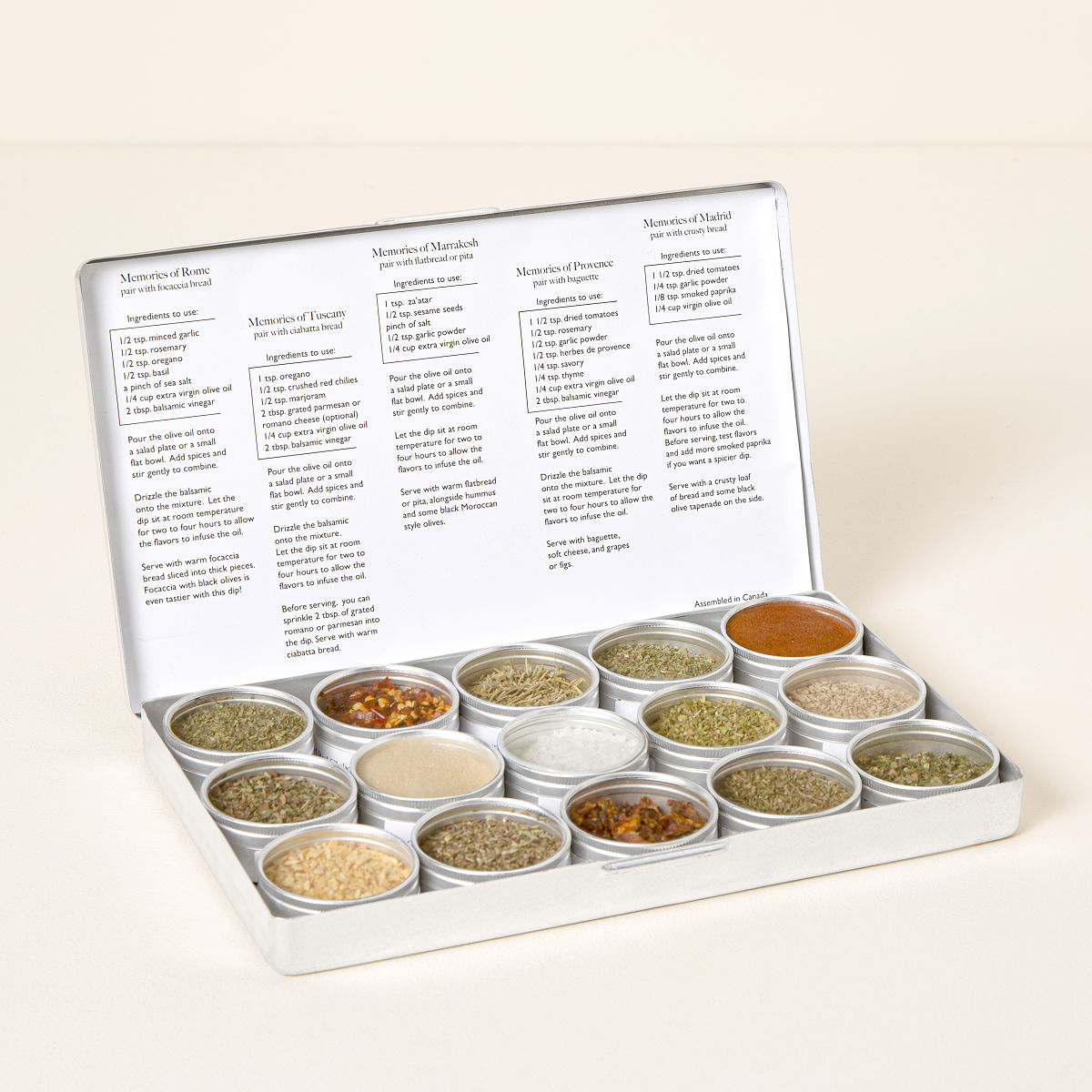 Gourmet Oil Dipping Spice Kit Savory Spice Blends