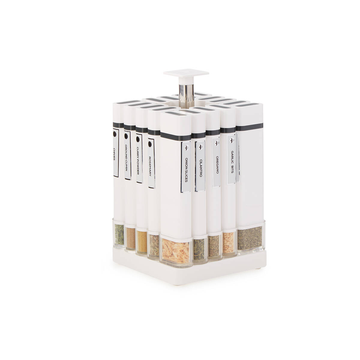 Space Saving Spice Carousel with Spices | Kitchen Spice Rack ...