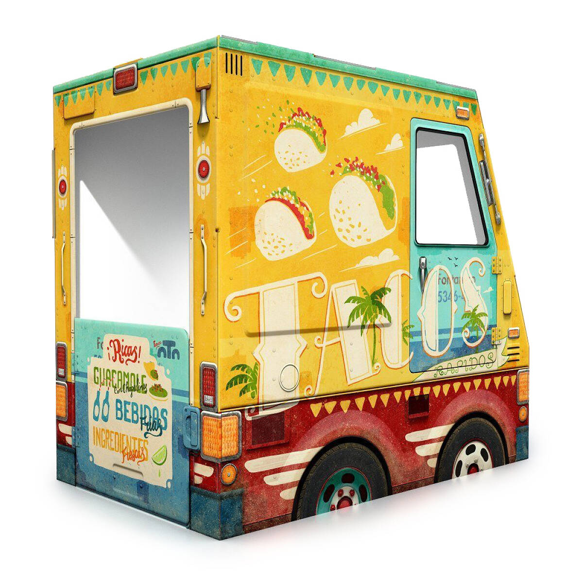 Taco Truck Playhouse Food Truck, Toy Truck