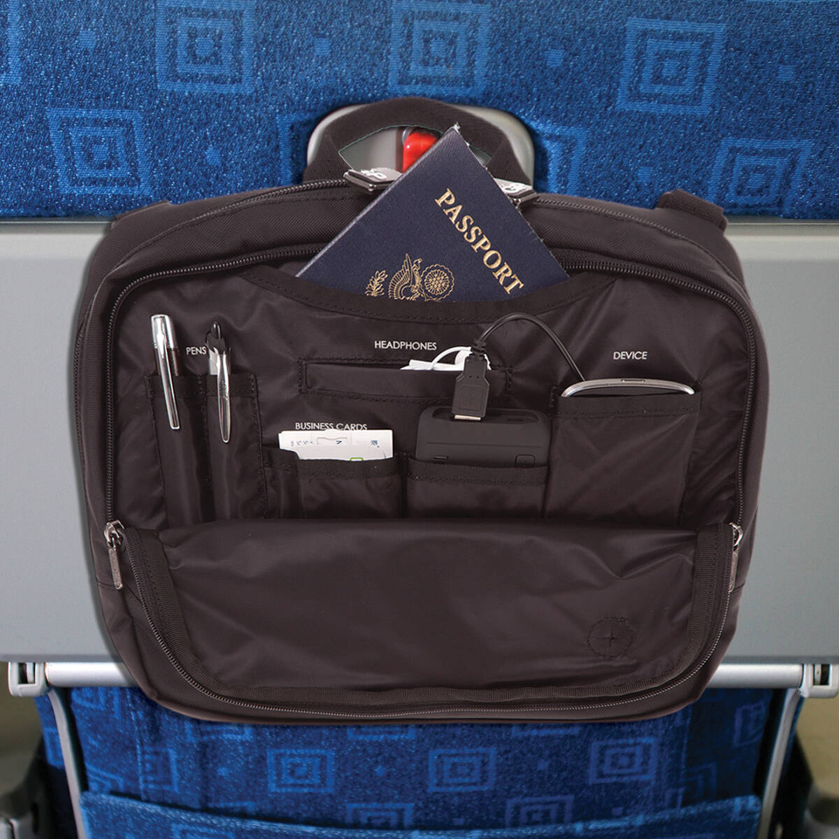 High Altitude Flight Bag Seatback Travel Organizer, Space Saving