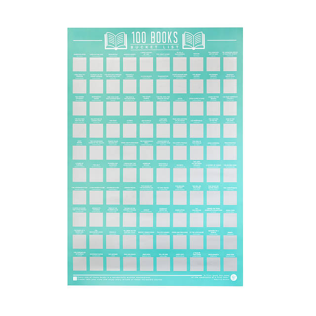 100 Essential Novels Scratch Off Chart Uk