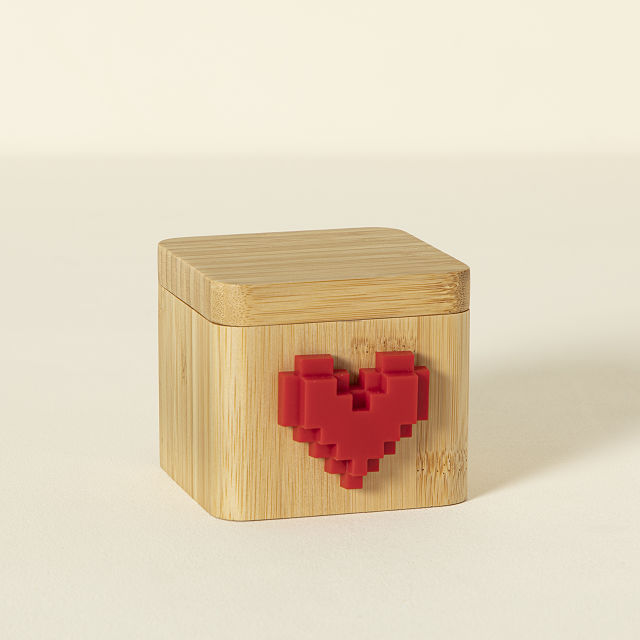 Uncommon Goods | Black & White - Lovebox Spinning Heart Messenger