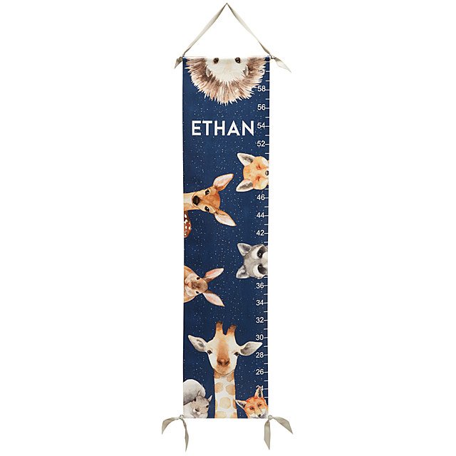 Personalized Woodland Animals Growth Chart