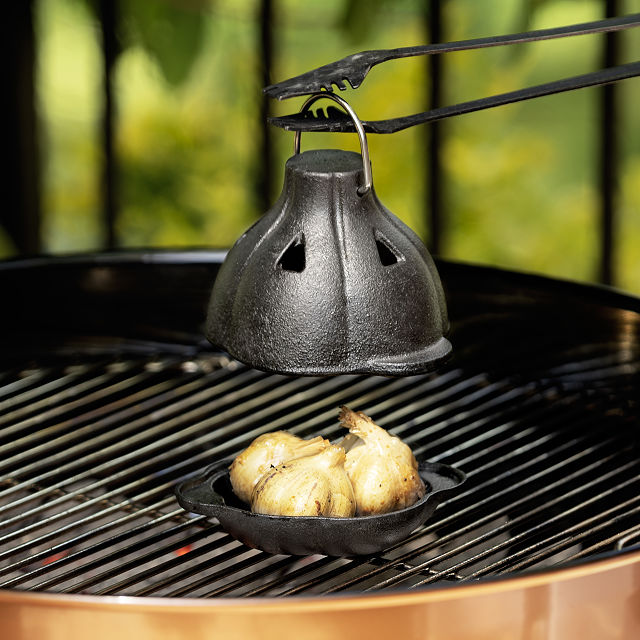 Cast Iron Garlic Roaster Unique Kitchen Tools Foodie Gifts Uncommon Goods