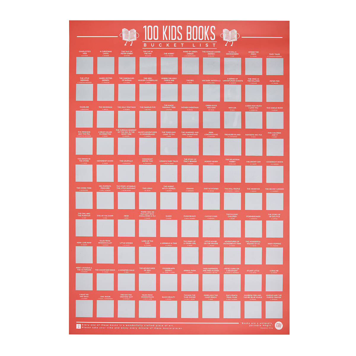 100 Essential Novels Scratch Off Chart Uk