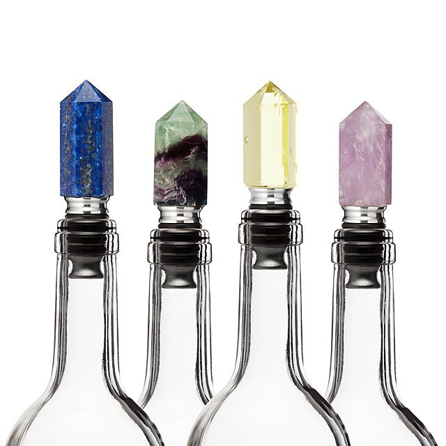 Intention Stone Wine Stoppers Crystals; Hostess Gifts; Mother's Day