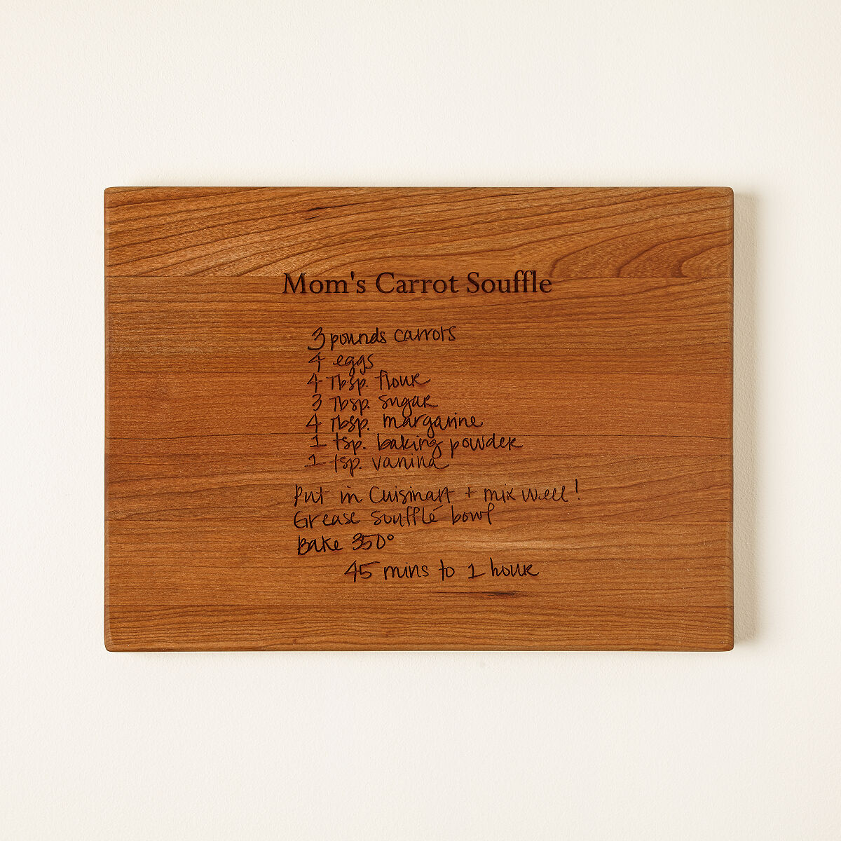 Family Recipe Cutting Board cooking gifts, sentimental gifts, cutting