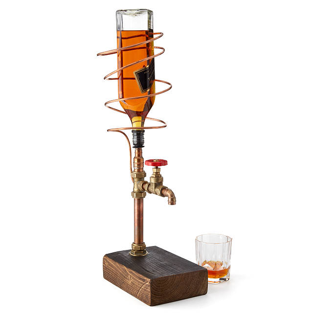 Industrial Brass Copper Drink Dispenser Liquor Uncommon Goods - Diy Liquor Dispenser Wood