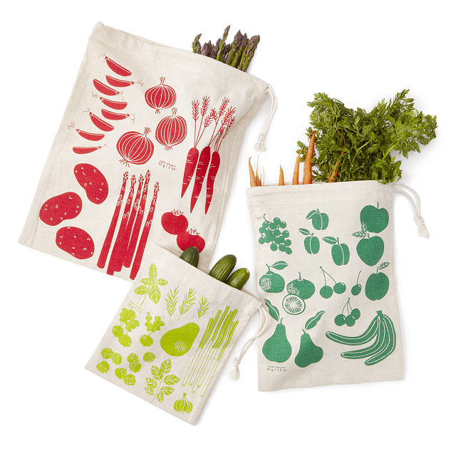 Plastic Free Produce Bags - Set of 3