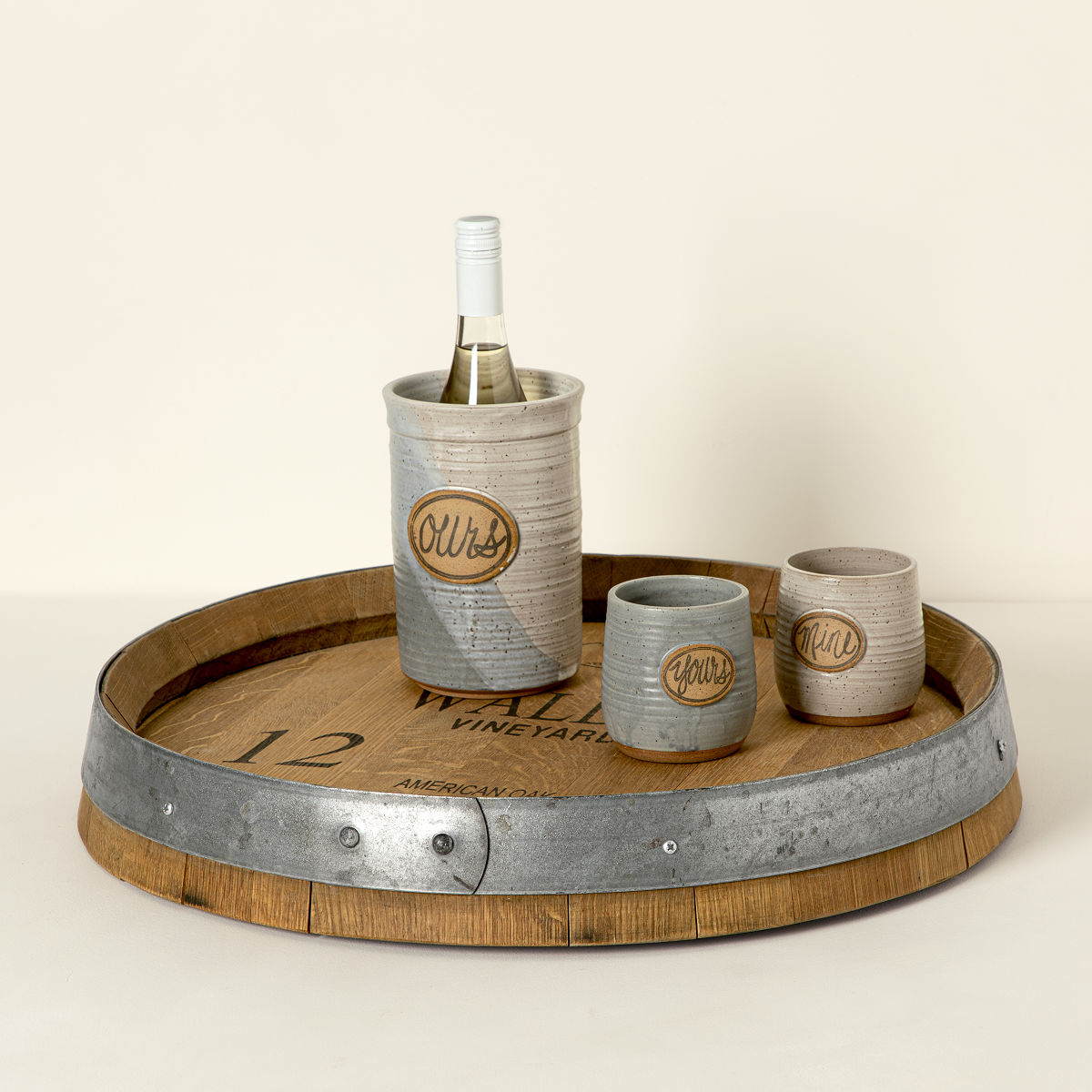 Personalized Wine Barrel Lazy Susan Wine Barrel, Customized, Tabletop