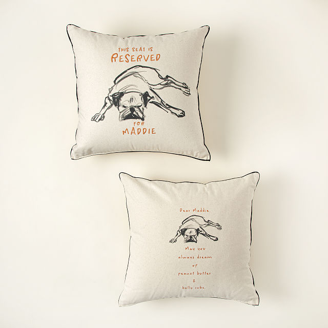 sofa pillow personalized pillow housewarming gift pet portrait Chihuahua Pillow cover dog pillow