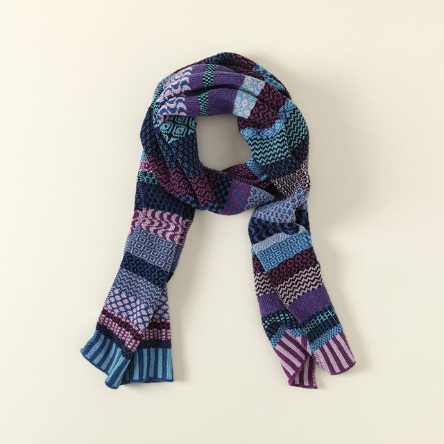Into the Blues Striped Scarf