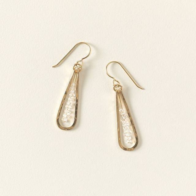 Herkimer Diamond Raindrop Earrings