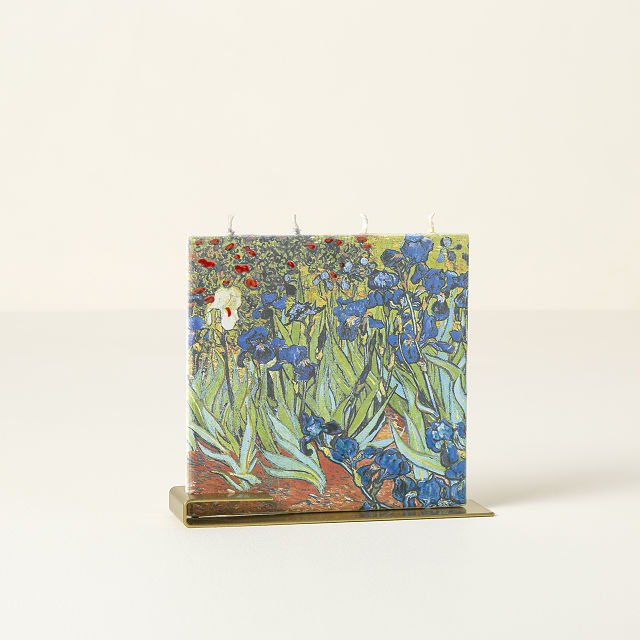 Vincent van Gogh Irises Flat Candle