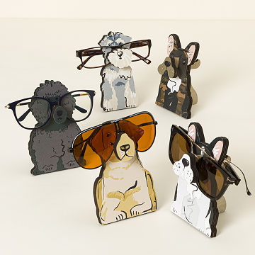Juvale 2 Pack Eyeglasses Holder Stand, Plush Lined Bedside Glasses Case For Table Desk Nightstand Black Brown Pu Leather