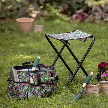 Uncommon Goods | Gardener's Tool Seat | Folding Gardening Stool