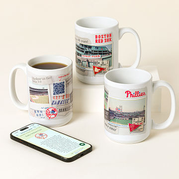 Uncommon Goods | Baseball Every Day Interactive QR Mug | Mug | 4.9-Star  Rated