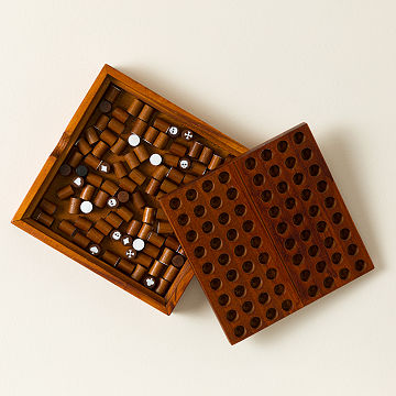 Uncommon Goods | STAK Tac Toe Wooden Strategy Game | 3D tic tac toe