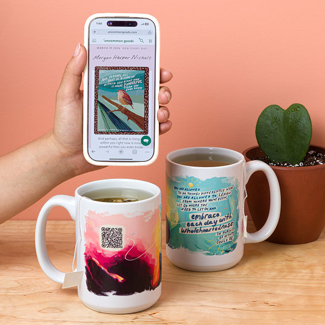 Embrace Each Day Morgan Harper Nichols QR Mug in Multi